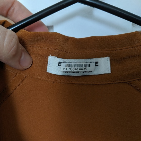 Everlane Silk Sleeveless Rust Orange Blouse, Small - Picture 5 of 8
